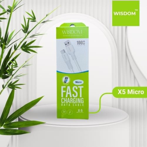 The Wisdom X5 Micro Cable (PVC) is designed to provide maximum 5A fast charging and efficient data transfer for all your Micro devices. Built with a durable PVC coating, this cable ensures flexibility, resistance to wear, and long-lasting performance, even with heavy daily use. With support for Power Delivery (PD) and Quick Charge (QC) technologies, the cable guarantees quick power delivery to smartphones, tablets, laptops, gaming consoles, and power banks. It also provides 480 Mbps high-speed data transfer, making it ideal for syncing files, photos, and videos seamlessly. Available in multiple length options (1m, 1.5m, and 2m), the Wisdom X5 adapts to your needs, whether you’re charging at home, the office, or on the go. The built-in short circuit and overheat protection ensures safe and reliable charging every time. Wisdom X5 Micro Cable